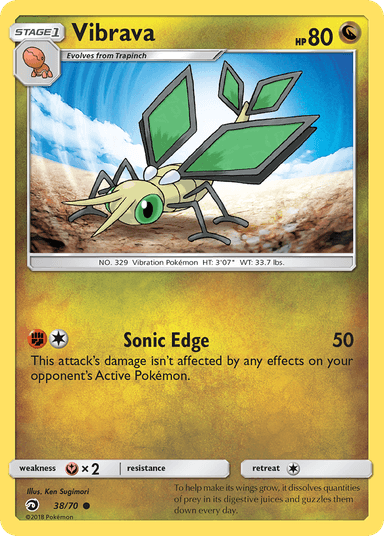 Carta Vibrava 38/70 do set Dragon Majesty — Pokémon TCG | Bynx