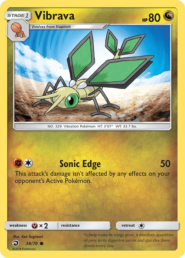 Carta Vibrava 38/70 do set Dragon Majesty — Pokémon TCG | Bynx