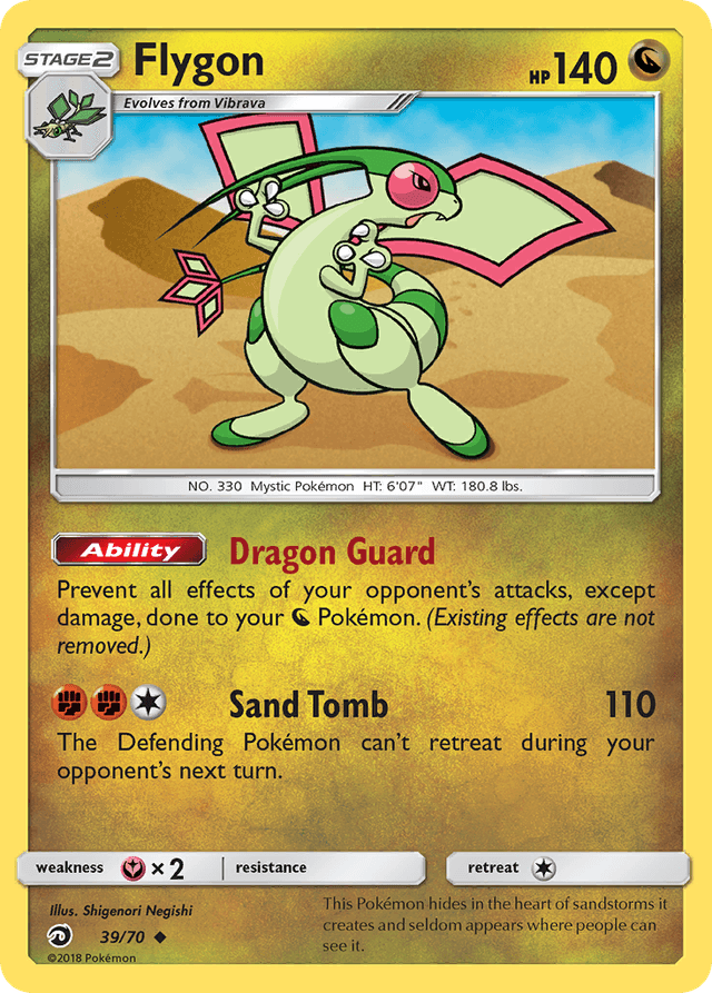 Carta Flygon 39/70 do set Dragon Majesty — Pokémon TCG | Bynx