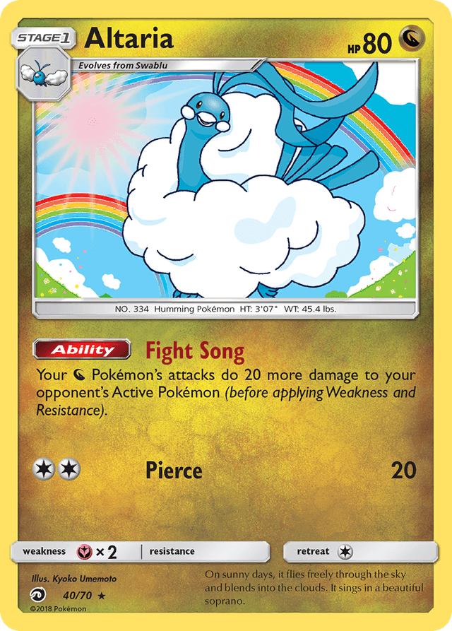 Carta Altaria 40/70 do set Dragon Majesty — Pokémon TCG | Bynx