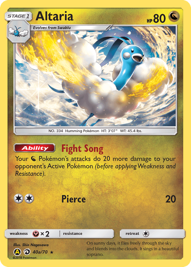 Carta Altaria 40a/70 do set Dragon Majesty — Pokémon TCG | Bynx