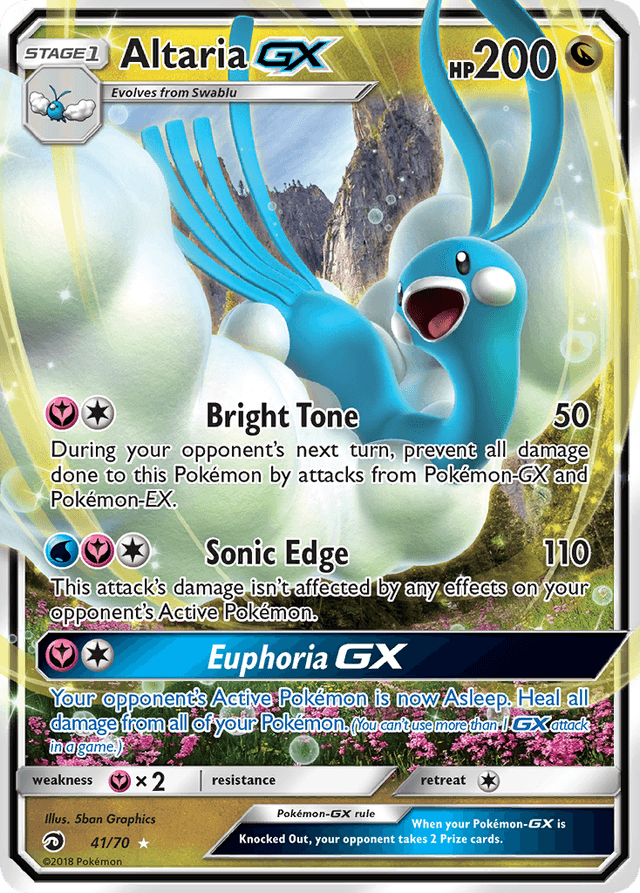Carta Altaria-GX 41/70 do set Dragon Majesty — Pokémon TCG | Bynx