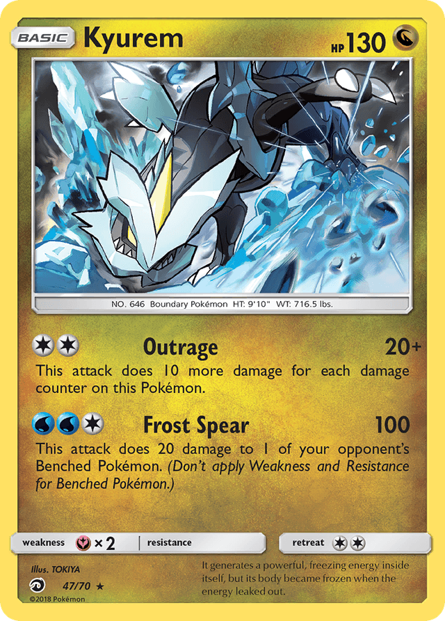Carta Kyurem 47/70 do set Dragon Majesty — Pokémon TCG | Bynx