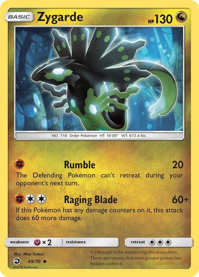 Carta Zygarde 49/70 do set Dragon Majesty — Pokémon TCG | Bynx
