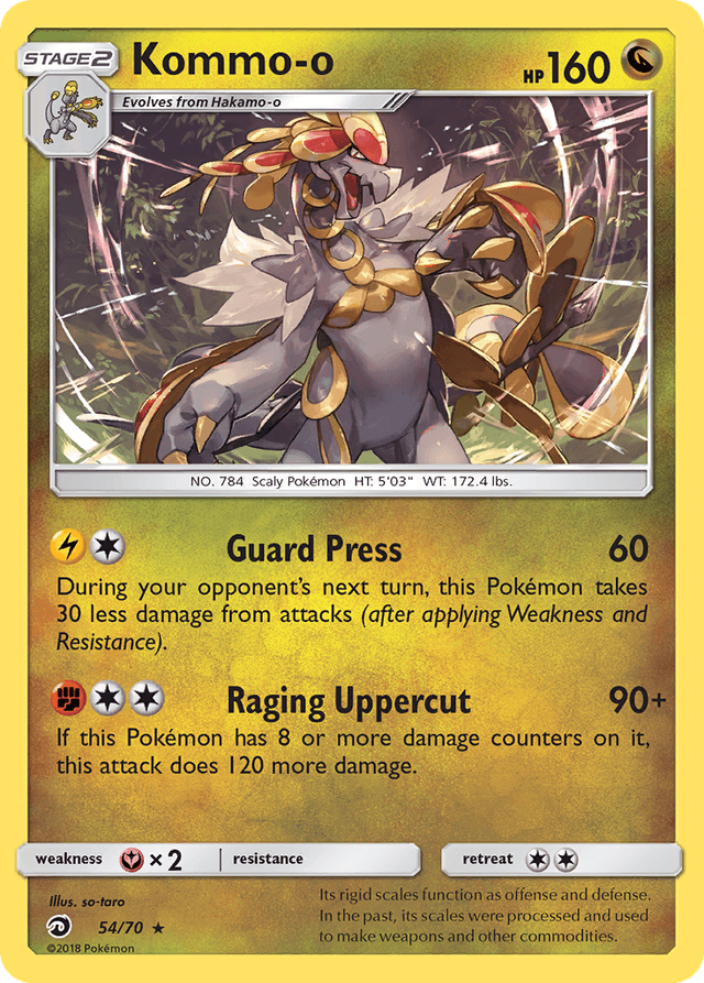 Carta Kommo-o 54/70 do set Dragon Majesty — Pokémon TCG | Bynx