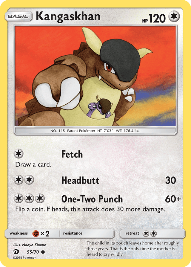 Carta Kangaskhan 55/70 do set Dragon Majesty — Pokémon TCG | Bynx