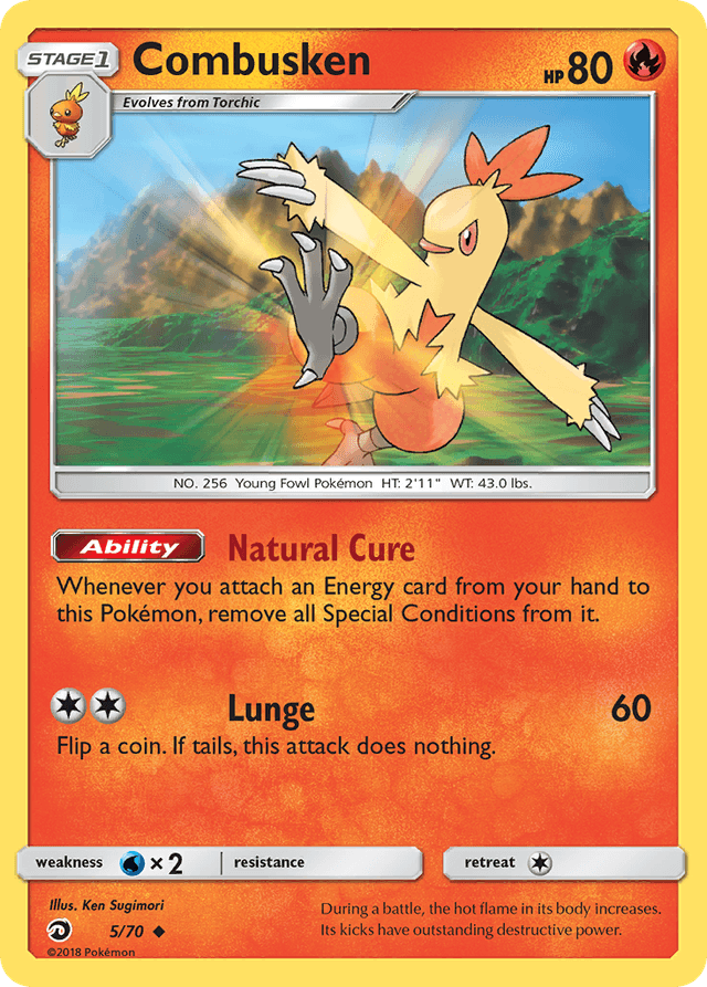 Carta Combusken 5/70 do set Dragon Majesty — Pokémon TCG | Bynx