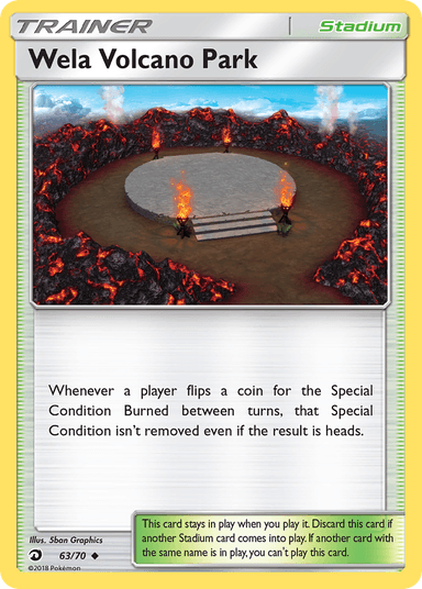 Carta Wela Volcano Park 63/70 do set Dragon Majesty — Pokémon TCG | Bynx