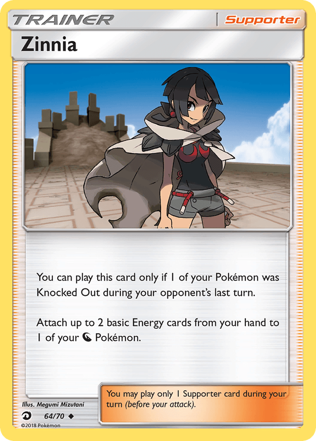 Carta Zinnia 64/70 do set Dragon Majesty — Pokémon TCG | Bynx