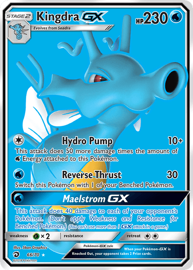 Carta Kingdra-GX 66/70 do set Dragon Majesty — Pokémon TCG | Bynx