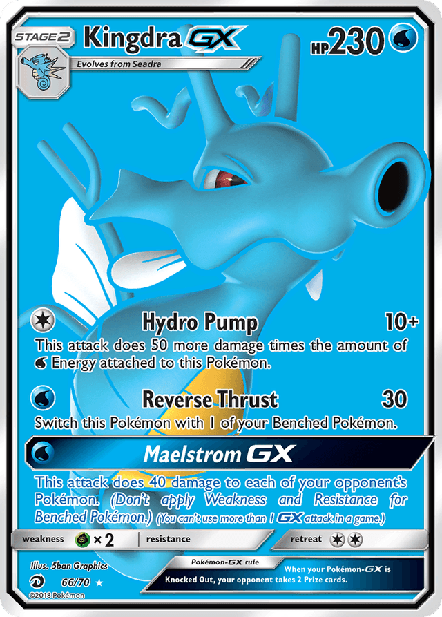 Carta Kingdra-GX 66/70 do set Dragon Majesty — Pokémon TCG | Bynx