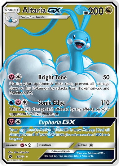 Carta Altaria-GX 68/70 do set Dragon Majesty — Pokémon TCG | Bynx