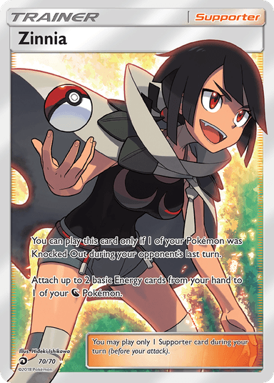 Carta Zinnia 70/70 do set Dragon Majesty — Pokémon TCG | Bynx