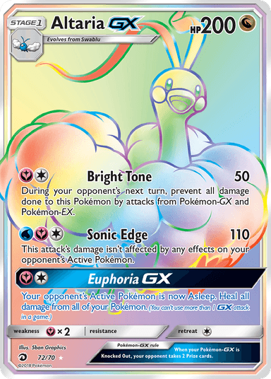 Carta Altaria-GX 72/70 do set Dragon Majesty — Pokémon TCG | Bynx