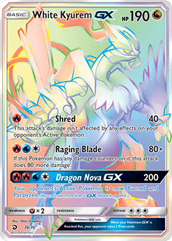 White Kyurem-GX 74 — Dragon Majesty