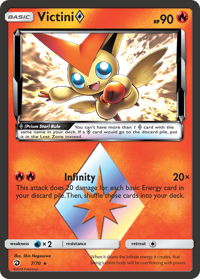 Carta Victini ◇ 7/70 do set Dragon Majesty — Pokémon TCG | Bynx