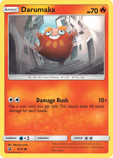 Carta Darumaka 8/70 do set Dragon Majesty — Pokémon TCG | Bynx