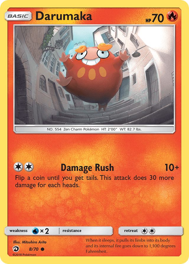 Carta Darumaka 8/70 do set Dragon Majesty — Pokémon TCG | Bynx