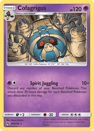 Carta Cofagrigus 100/214 do set Lost Thunder — Pokémon TCG | Bynx