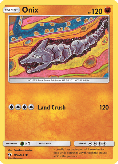 Carta Onix 109/214 do set Lost Thunder — Pokémon TCG | Bynx