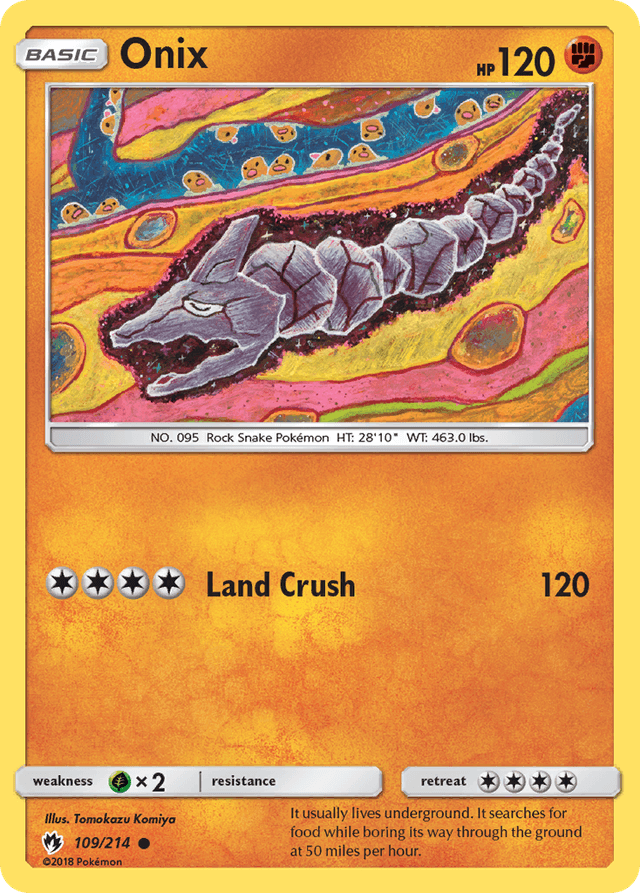 Carta Onix 109/214 do set Lost Thunder — Pokémon TCG | Bynx