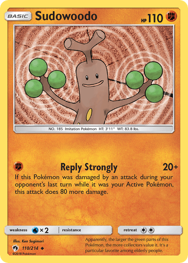 Carta Sudowoodo 110/214 do set Lost Thunder — Pokémon TCG | Bynx