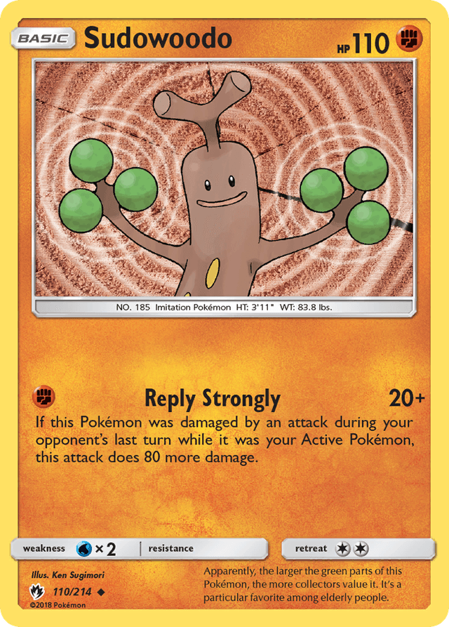 Carta Sudowoodo 110/214 do set Lost Thunder — Pokémon TCG | Bynx