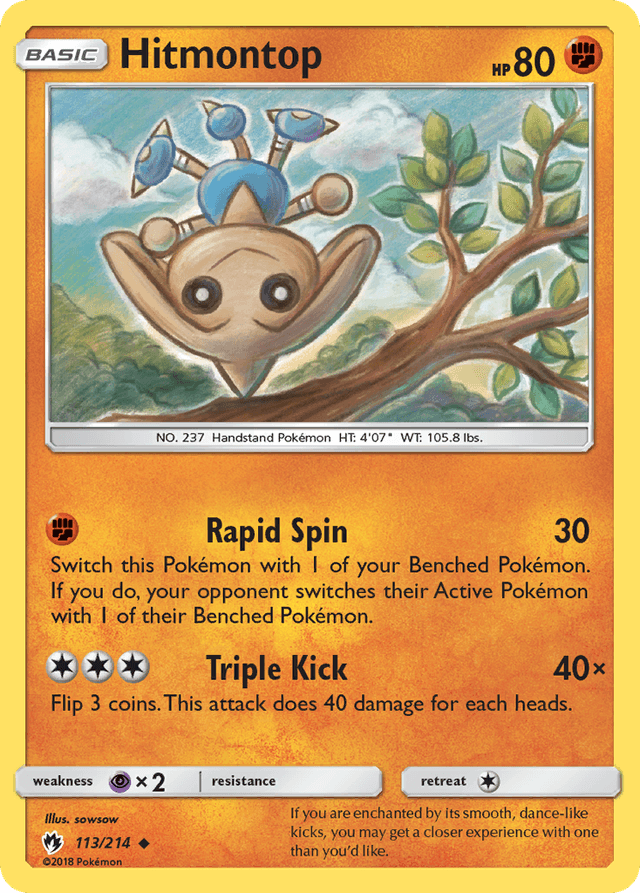 Carta Hitmontop 113/214 do set Lost Thunder — Pokémon TCG | Bynx