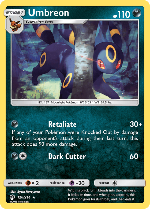 Carta Umbreon 120/214 do set Lost Thunder — Pokémon TCG | Bynx