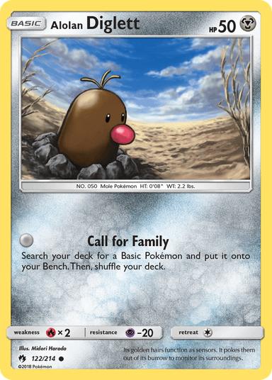 Carta Alolan Diglett 122/214 do set Lost Thunder — Pokémon TCG | Bynx