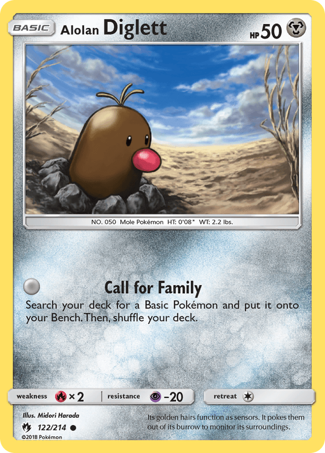 Carta Alolan Diglett 122/214 do set Lost Thunder — Pokémon TCG | Bynx