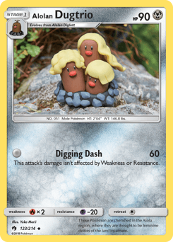Alolan Dugtrio 123 — Lost Thunder
