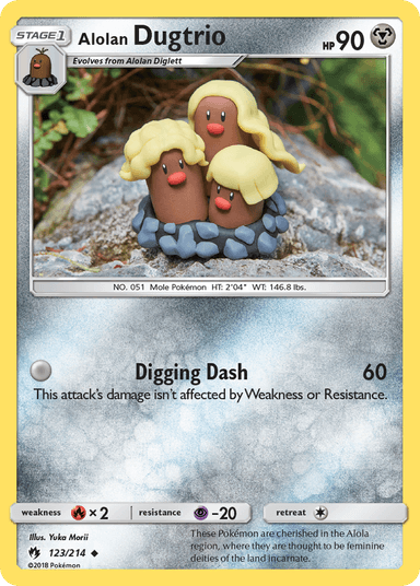 Carta Alolan Dugtrio 123/214 do set Lost Thunder — Pokémon TCG | Bynx