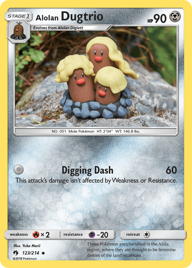 Carta Alolan Dugtrio 123/214 do set Lost Thunder — Pokémon TCG | Bynx