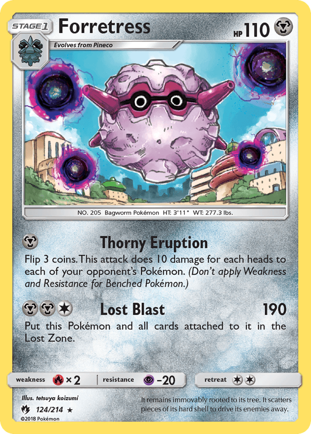 Carta Forretress 124/214 do set Lost Thunder — Pokémon TCG | Bynx
