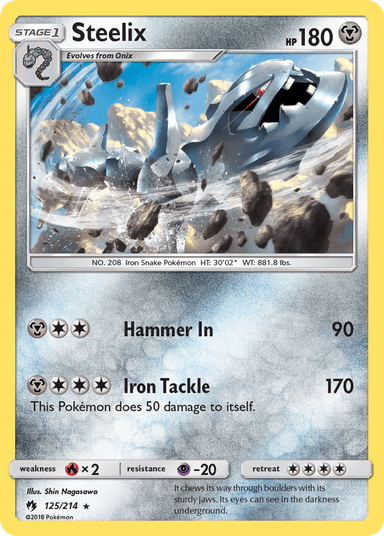 Carta Steelix 125/214 do set Lost Thunder — Pokémon TCG | Bynx