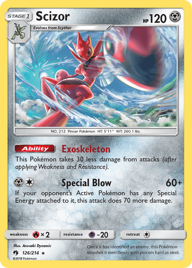 Carta Scizor 126/214 do set Lost Thunder — Pokémon TCG | Bynx