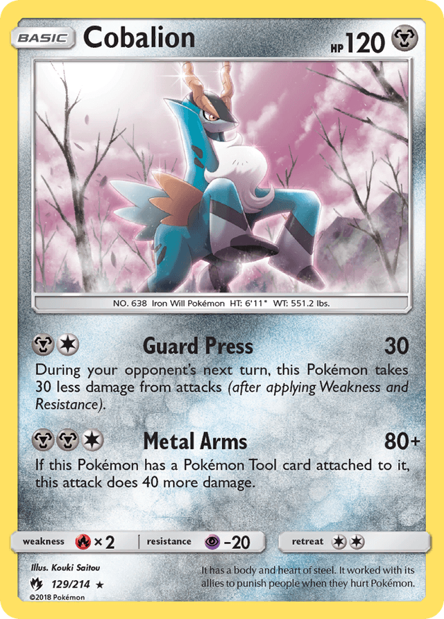 Carta Cobalion 129/214 do set Lost Thunder — Pokémon TCG | Bynx
