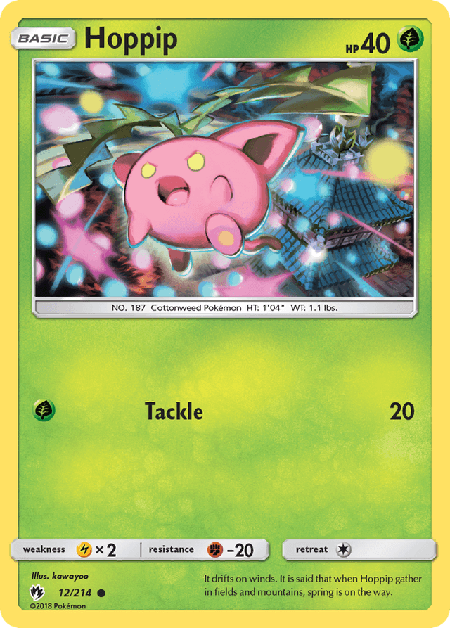 Carta Hoppip 12/214 do set Lost Thunder — Pokémon TCG | Bynx