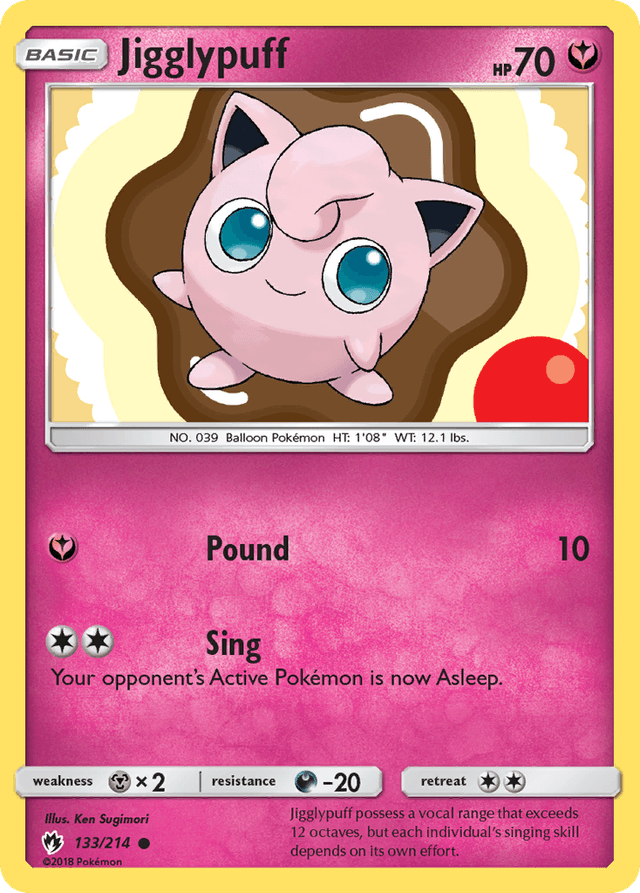 Carta Jigglypuff 133/214 do set Lost Thunder — Pokémon TCG | Bynx