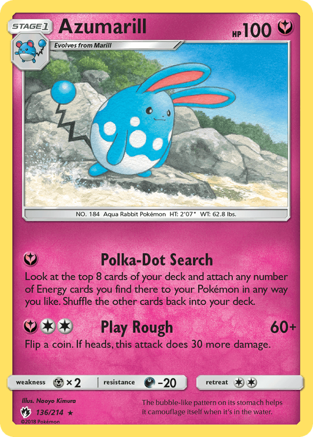 Carta Azumarill 136/214 do set Lost Thunder — Pokémon TCG | Bynx