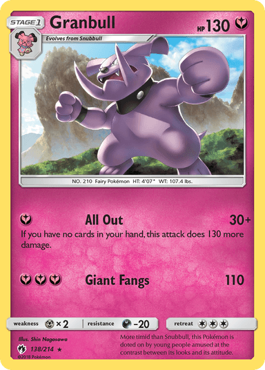Carta Granbull 138/214 do set Lost Thunder — Pokémon TCG | Bynx