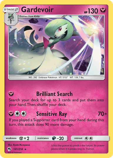 Carta Gardevoir 141/214 do set Lost Thunder — Pokémon TCG | Bynx