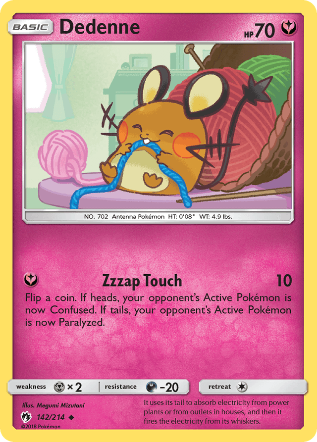 Carta Dedenne 142/214 do set Lost Thunder — Pokémon TCG | Bynx