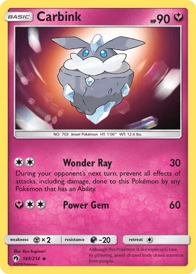 Carta Carbink 143/214 do set Lost Thunder — Pokémon TCG | Bynx