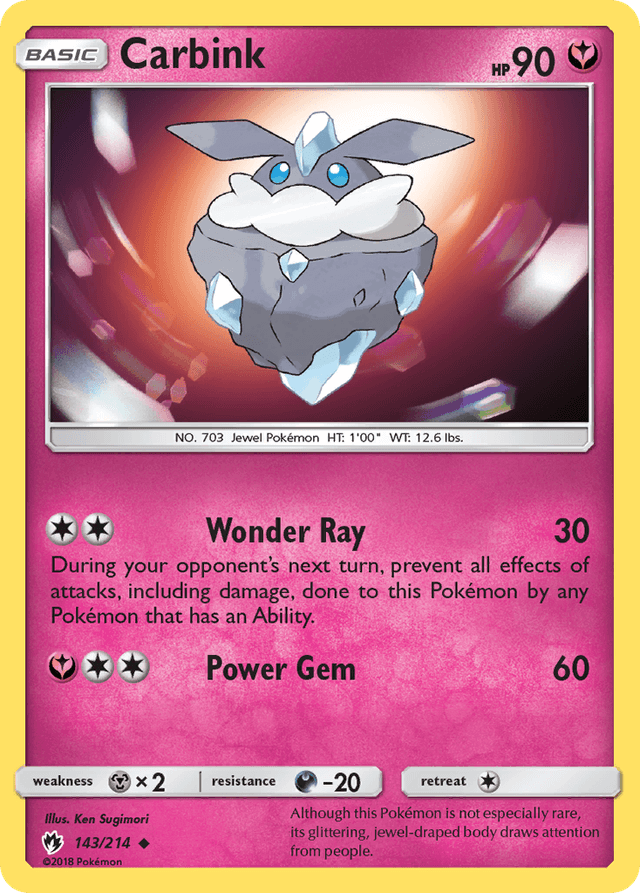 Carta Carbink 143/214 do set Lost Thunder — Pokémon TCG | Bynx