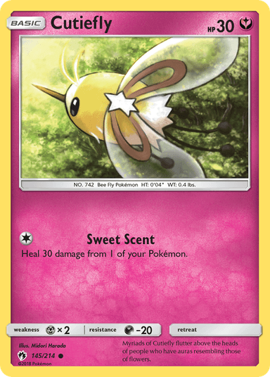 Carta Cutiefly 145/214 do set Lost Thunder — Pokémon TCG | Bynx