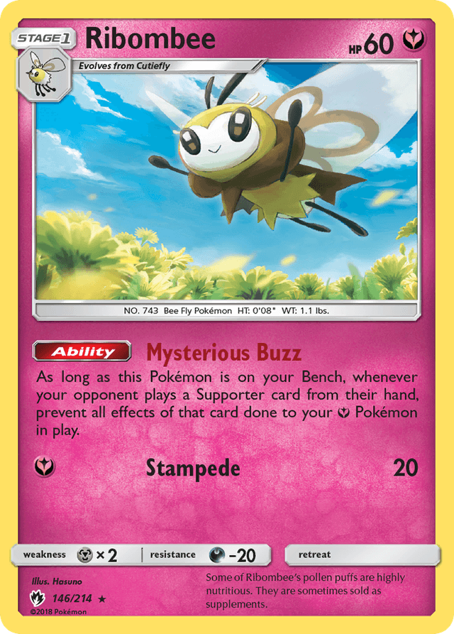 Carta Ribombee 146/214 do set Lost Thunder — Pokémon TCG | Bynx