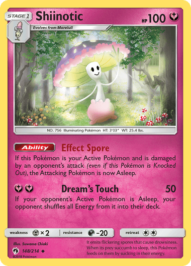 Carta Shiinotic 148/214 do set Lost Thunder — Pokémon TCG | Bynx