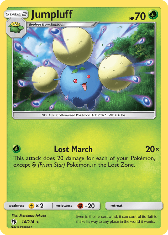 Carta Jumpluff 14/214 do set Lost Thunder — Pokémon TCG | Bynx
